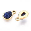 Dyed Natural Lapis Lazuli Teardrop Charms STAS-N109-209B-G-2