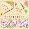 50Pcs 10 Colors Polyester European Beads FIND-SZ0019-29-6