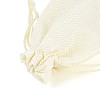Polyester Imitation Burlap Packing Pouches Drawstring Bags ABAG-R005-9x12-13-3