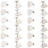 SOFPLATE 48Pcs 6 Styles Textured Heart 304 Stainless Steel Stud Earring Findings STAS-SP0001-48-1