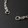 Handmade 304 Stainless Steel Cable Chains Bracelets Making Accessories AJEW-JB01022-5