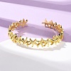 Brass Cuff Bangles for Women BJEW-F514-02G-1