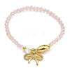 Rack Plating Brass and Glass Stretch Bracelets BJEW-B106-04G-01-1