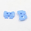 Bowknot Acrylic 2-Hole Button Fit Handcraft & Costume Sewing X-BUTT-E023-B-05-2