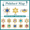 250Pcs 10 Colors Alloy Rhinestone Cabochons FIND-PH0059-67-2