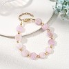 Natural Kunzite & Brass Spacer Beads Beaded Bracelets for Women BJEW-JB14112-01-2