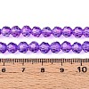 Baking Paint Transparent Glass Beads Strands X-DGLA-A035-T6mm-A11-2