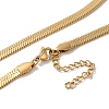 304 Stainless Steel Snake Chains Necklaces for Women NJEW-B079-01B-G-1