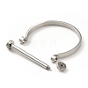 304 Stainless Steel D Shape Bar Screw Bangle BJEW-G636-04B-P-4