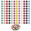 120Pcs 12 Colors Golden Plated Alloy Charms ENAM-SZ0001-64P-1