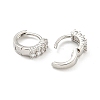 Rack Plating Brass Micro Pave Clear Cubic Zirconia Hoop Earring EJEW-C102-16P-2