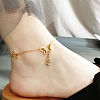 Titanium Steel Charm Anklets for Women WG18C2B-35-1