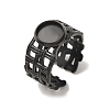 Woven Bezel 304 Stainless Steel Cuff Ring Components SA-CBAD8FA-01EB-01-1