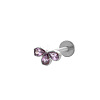 Titanium Alloy Cubic Zirconia 17 Gauge Leaf Threadless Labrets WG71E87-18-1