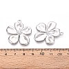 304 Stainless Steel Flower Pendants X-STAS-T067-30P-3