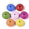 Spray Painted Natural Maple Wood Beads WOOD-T019-29-1