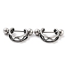 Multi-Strand 316 Surgical Stainless Steel Shield Barbell Hoop Earrings EJEW-Z050-56B-AS-1