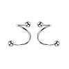 S925 Silver S-shaped Earrings Cuff Earrings AV9909-1-1