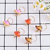 Enamel Mushroom Dangle Stud Earrings JE987D-3