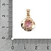Brass Pave Cubic Zirconia Pendants KK-E795-26KCG-01-4