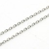 Non-Tarnish 304 Stainless Steel Cable Chain Necklaces NJEW-H433-1mm-03P-1