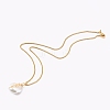 Natural Baroque Pearl Keshi Pearl Pendant Necklaces NJEW-JN03372-03-2