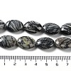 Natural Black Silk Stone/Netstone Beads Strands G-L164-A-24-5