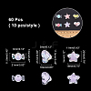 60Pcs 6 Style Transparent Acrylic Beads TACR-AR0001-04-6