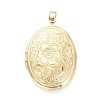 Brass Locket Pendants X-KK-P199-09G-2