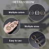 WADORN® 36Pcs 9 Style Brass Adjustment Roller Buckles FIND-WR0005-77-3