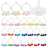 48Pcs 24 Colors Brass Wine Glass Charms AJEW-GO00002-1