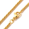 2mm Rack Plating Brass Wheat Chain Necklaces for Women Men MAK-L044-58G-2