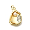 Brass & ABS Imitation Pearl Pendants KK-D339-11G-1