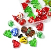 Christmas Theme Handmade Lampwork with Transparent Glass Bead Set DIY-FS0006-97-3