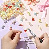 100Pcs 10 Colors Acrylic Pendants PALLOY-CJ00058-5