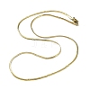 304 Stainless Steel Flat Snake Chain Necklaces for Women NJEW-D058-03G-1