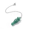 Natural Green Aventurine Pointed Dowsing Pendulums AJEW-B020-03P-01-2