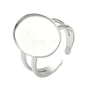 304 Stainless Steel Cuff Rings Components STAS-Z138-02P-01-1