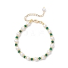 Shell Pearl & Dyed Natural Malaysia Jade Round Beaded Bracelets for Women BJEW-JB12031-03-2
