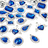 27Pcs 9 Styles Alloy Glass Pendants ALRI-TA0001-31-3