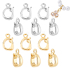 12Pcs 2 Colors Brass Twister Clasps KK-GA0002-22-1