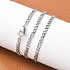 Tarnish Resistant 304 Stainless Steel Curb Chain/Twisted Chain Necklace Making STAS-A028-N108P-4