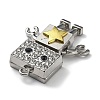 Alloy with Rhinestone Pendants FIND-Z013-04P-2