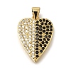 Brass Micro Pave Cubic Zirconia Pendants KK-R002-16G-1