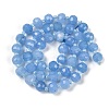 Natural Dyed White Jade Beads Strands G-H057-A22-12-3