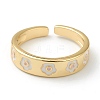 Brass Enamel Cuff Rings RJEW-H546-01-2