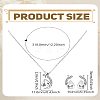 Alloy Rhinestone Pendant Necklace & Stud Earring Sets SJEW-LP0001-46C-2