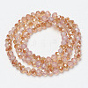 Electroplate Glass Beads Strands EGLA-A034-J4mm-J03-2