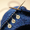 20Pcs 10 Style Round Wood Locking Stitch Markers TOOL-WH0057-001-7