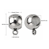 Tarnish Resistant Rondelle 201 Stainless Steel Tube Bails X-STAS-R075-22-3